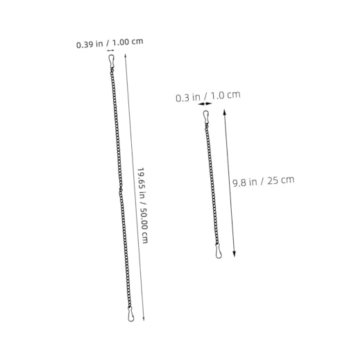 Image of 4pcs Heavy Duty Hanging Chain for Plants Black Decorative Chains for Flower Pots Picture Frames and Bird Feeders for Indoor and Outdoor Use