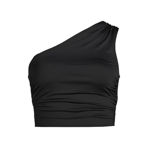 Lands' End Women's D-Cup Ruched One Shoulder Tankini Top3