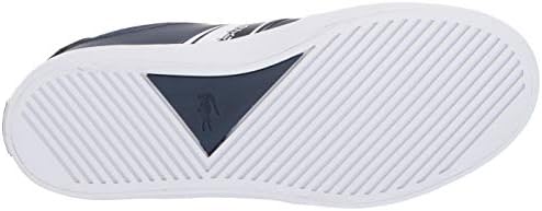 Lacoste Baby Court-Master Sneaker, navy/white, 4. Medium US Toddler | Image 3
