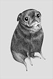  Sweet Black Pug Notebook: Journal 6 x 9, 100 Page Blank Lined Paperback For Pug Lovers