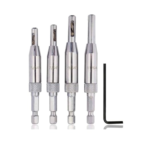 Foret charnière centrage automatique en lot de 4 pièces pour perçage de meubles