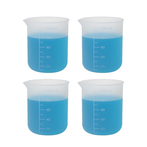 Vaso medidor de silicona para detergente 100 ml pack x4 miniatura 1