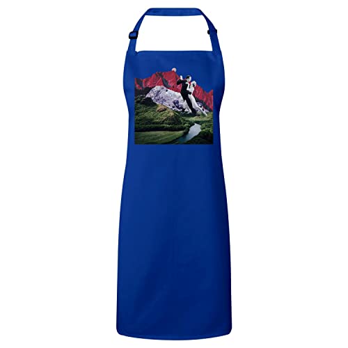 Tablier cuisine bleu au design surréaliste d'humour : l'idée cadeau rétro parfaite