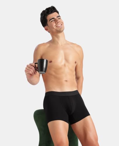 Image of Jockey US60 Men Super Combed Cotton Elastane Stretch Solid Trunk with Ultrasoft Waistband (Pack of 2)