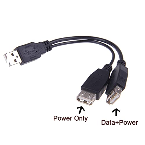Cable divisor USB 2.0 macho a hembra con alimentación auxiliar miniatura 2