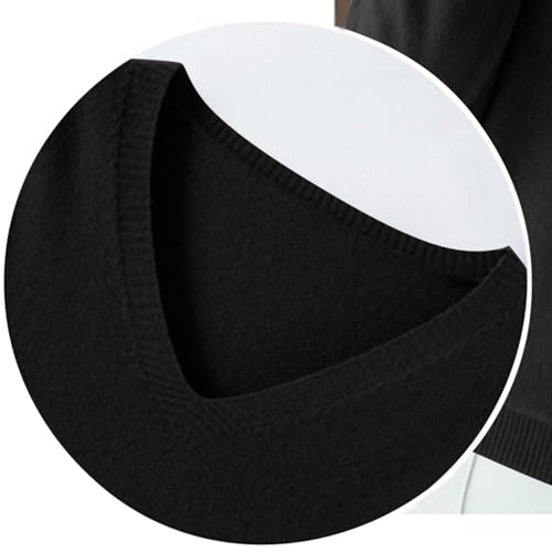 Girls V Neck Knit Pullover Sweaters Fall Casual Warm Long Sleeve Knitwear Soft Plain Pullover Sweatshirt4