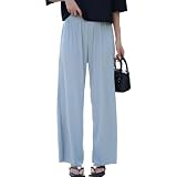 [Teddy] ラッシュガード ワイドパンツ レディース 水陸両用 水着の上 体型カバー 薄手 ストレッチ swimwear-b013-A (S, A：ライトブルー)