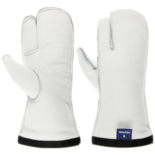Hestra Heli Ski Liner 3-Finger Innenhandschuhe Unterziehhandschuhe Fingerhandschuhe Skihandschuhe Damen/Herren - Winter Herbst-Winter - 11 HS cremeweiß