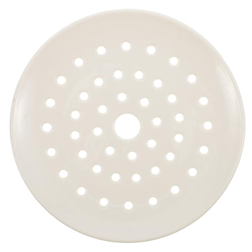 CHICAMPERA 白色多孔蒸し皿 陶磁器製排水プレート 丈夫で割れにくい餃子蒸し器用 食品用サイドディッシュやデザート対応