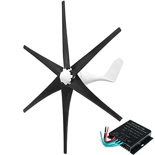 HYZHANHONG 12V 24V 48V 6 Blades Kit de turbina eólica, 12000W Wind Vertical Axis Alternative Wind Po