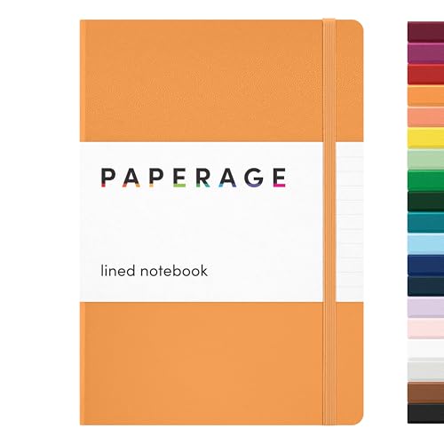 Image of PAPERAGE Lined Journal Notebook, (Marigold), 160 Pages, Medium 5.7 inches x 8 inches - 100 GSM Thick Paper, Hardcover