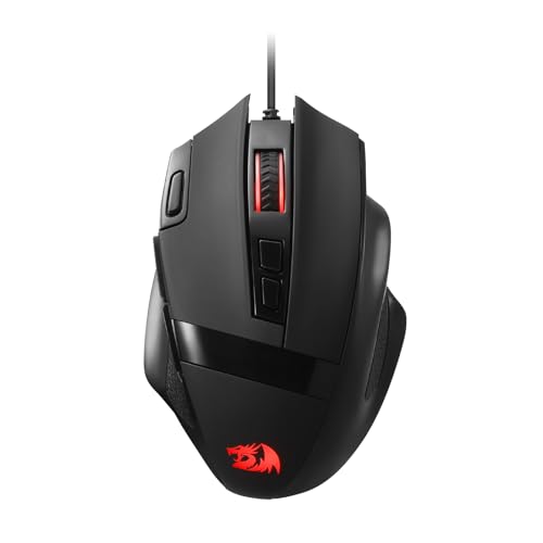 Redragon Mouse da gioco cablato M619, mouse ottico ergonomico da 10000 DPI con 8 pulsanti...