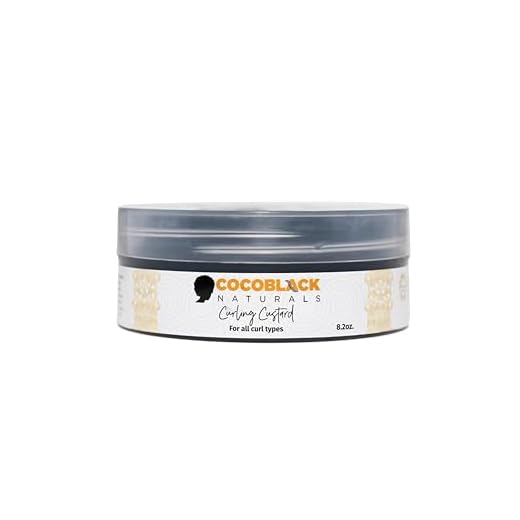CocoBlack Naturals Curling Custard Ghana for Coily Kinky Type 4c Hair, 8.2 fl oz