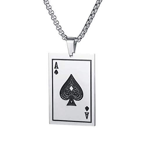 Jonline24h stainless steel ace of spades card poker pen…