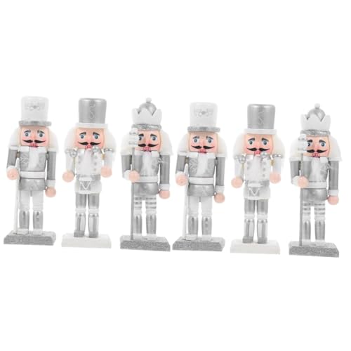 Cabilock 2 Juegos Adorno De Cascanueces con Forma De Melocotón Cono Decorativo Adornos Navideños Solares Grandes para Fiestas Figura De Cascanueces Navideños 3 Piezas * 2