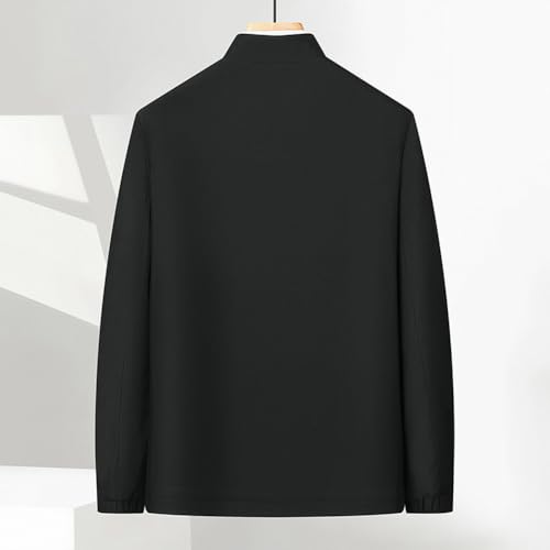 Ataccommodate Jacket, Men's Standing Collar Zipper Casual Jacket, Windproof & Warm with Zipper Pockets for Everyday4