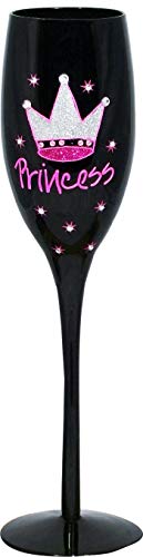 Framan Copa Cava (CHAMPÁN) Regalo Original para Chicas, con Princess, una Corona y Estrellas Brillantes