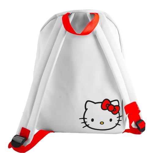 Hello Kitty School Backpack Set of 16” Faux Leather Purse, Stickers, and More3