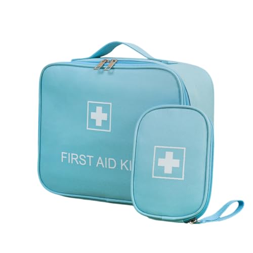 Image of 2PCS First Aid Bags - Travel Medicine Bag Organizer - Empty Medical Supplies Organizer Bag Portable Travel Medicine Pouch for Home Office Kitchen Traveling Hiking Cycling Work