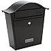 Price comparison product image Burg-Wachter MB01BK Black Classic Wall Mounted Galvanised Steel Lockable Weatherproof Post Box - 36x37x13cm