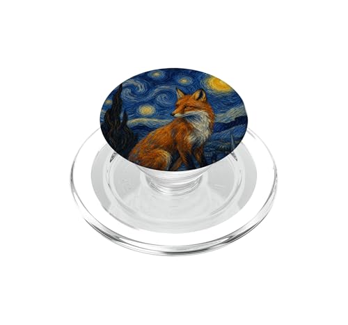 PopGrip MagSafe Renard Van Gogh : Protégez votre Téléphone des Chutes avec Élégance