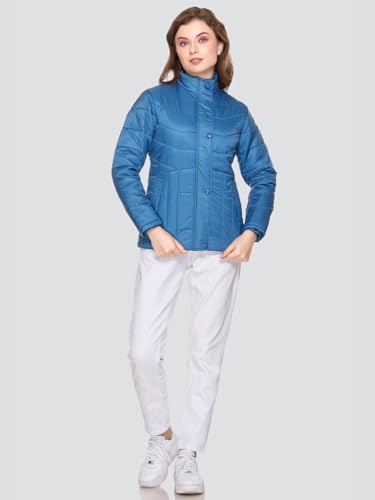 Image of RARE TIMES Women's Stylish Solid Full Sleeves Jacket | Winter Wear Quilted Jacket for Travelling | Regulaer Fit Puffer Jacket For Women