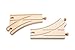 maxim enterprise, inc. Wooden Curved Switch Tracks, Compatible with Thomas & Friends, Brio, Major Brand Wooden Railway, 2Pcs