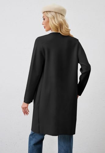 Image of Alaster Queen Women's Open Front Knit Long Fall Sweater Cardigan Coatigan