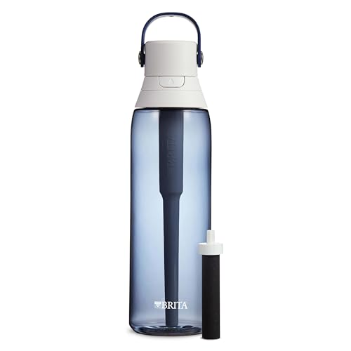Comparison: Best Water Filter For College 10 Brita Hard-Sided Plastic Premium Filtering Water Bottle, BPA-Free, Reusable, Replaces 300 Plastic Water Bottles, Filter Lasts 2 Months or 40 Gallons, Includes 1 Filter, Night Sky - 26 oz.