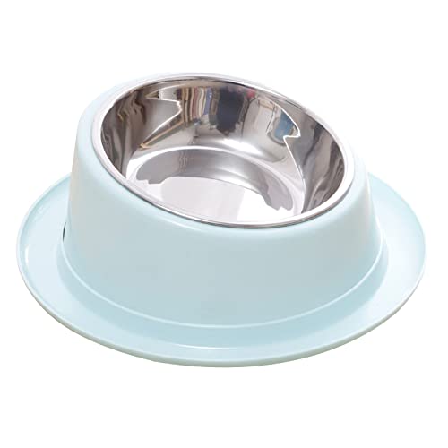 XISAOK for Food Bowls Elevated for Bowls for Food and Water with Base Stand Bowl 15° Raised Single Bowl