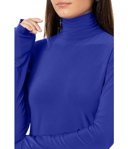 Norma Kamali Women's Long Sleeve Turtle Fishtail Mini Dress3