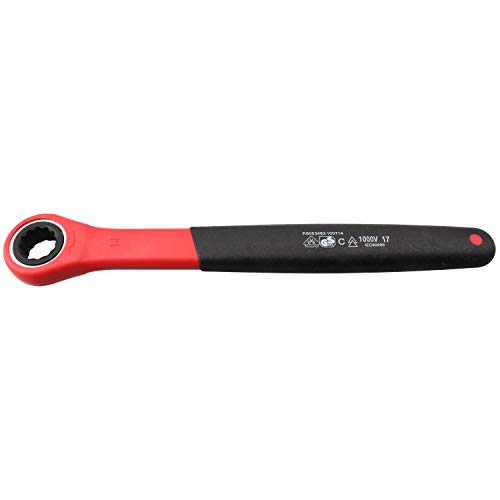 14mm Metric VDE Insulated Ratchet Ring Spanner for Hybrid Electric Vehicles