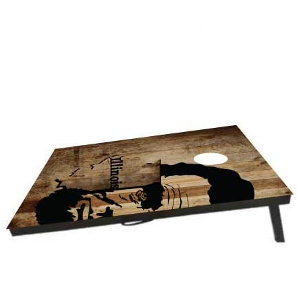 VictoryStore Cornhole Games - State of Illinois Cornhole Bag Toss Game - Illinois Bag Toss