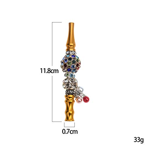 Ktong Shisha Diamond Shisha Zubehör, Metall Strass Düse Zigarettenhalter Schlauch Schnittstelle Tool Luxuriöse… – Bild 5