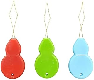 Needle Threader Gourd Shaped Easy to Use for Hand and Machine Sewing Set of 3 Red Green Blue