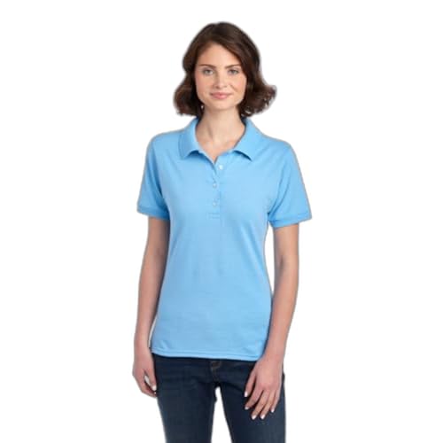 Polo manches courtes femme Jerzees bleu clair idéal pour le bureau et les sorties