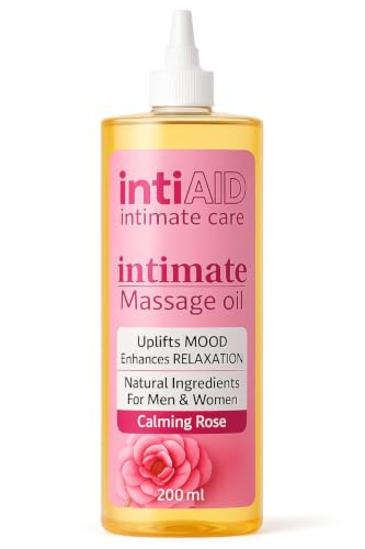 Image of Rose Intimate Massage Oil. Luxuriously Scented Self-Care Oil for Personal Moments. Sensual Touch for ultimate Pleasure & Relaxation - 200ml.