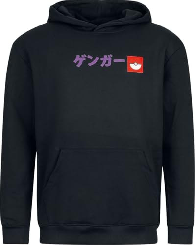 Pokémon Gengar Block Hombre Sudadera con Capucha Negro L