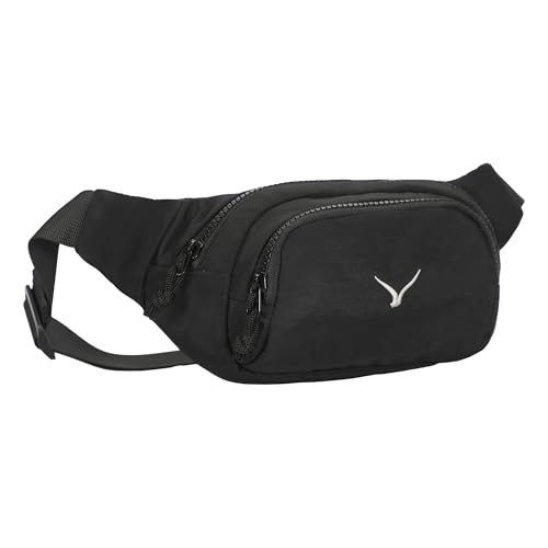 Hynes Eagle Fanny Pack Belt Bag for Women Men Fashionable Sling Crossbody Bag Waist Pack with Adjustable Strap Black