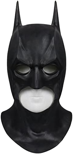 SINSEN Adult Bat Mask for Men Superheroe Bruce Wayne Full Mask Knight Cosplay Costume Prop for Halloween Party Dark