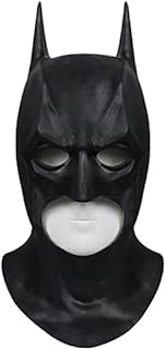 SINSEN Adult Bat Mask for Men Superheroe Bruce Wayne Full Mask Knight Cosplay Costume Prop for Halloween Party Dark