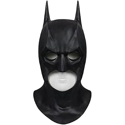 SINSEN Máscara de Batman para adultos, superheroe, Bruce Wayne, máscara completa, disfraz de caballero, accesorio para Halloween, fiesta, color negro oscuro | Ya disponible en tu tienda friki favorita! En mundofriki.es!