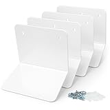 Generico Set 4 Mensole Sospese Invisibili per Libri – Librerie da Parete in Acciaio Robusto, Stile Minimal e Moderna Eleganza per Casa, Camera da Letto, Soggiorno o Ufficio