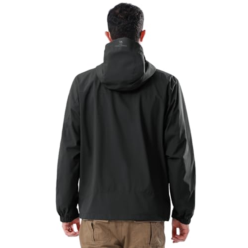 CAMEL CROWN Men's Waterproof Softshell Jacket Lightweight Windbreaker Hooded Rain Coat For Outdoor Hiking2