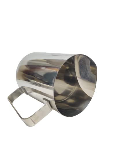 Dynore Handicrafts Stainless Steel Hammered Jug Pitcher|Cut Design|Serving Water Hotel Restaurant - 2000 ml - Image 4 thumbnail