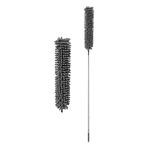 Image of LC LICTO 3Pcs Extendable Microfiber Duster Kit with Adjustable Pole (9 Ft), Bendable Washable Reusable Dusters for Ceiling Fans, High Ceilings, Blinds, Furniture, Cars, and Home Cleaning