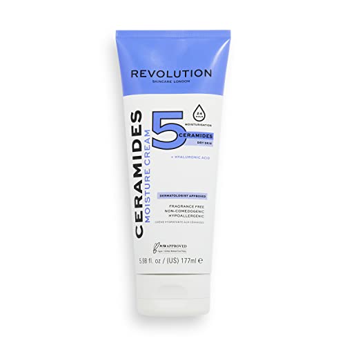Revolution Skincare London, Ceramides Moisture Face and Body Cream, Dermatologist Approved, 177ml
