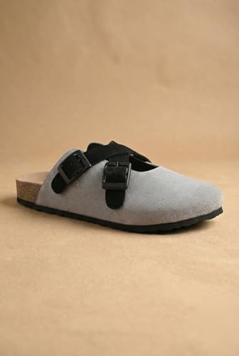 Image of Big Fox Men's Premium Closed-Toe Comfort Sandals with Adjustable Buckles | Cushioned Footbed | Casual