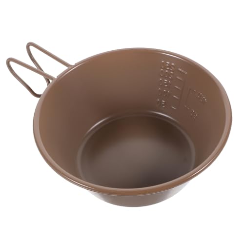 YARNOW Stainless Steel Salad Bowl Camping Bowl with Comfort Handle Durable for Outdoor Activities Soup Cup Water Drinking Cup