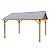 U-MAX 14' x 12' Hardtop Gazebo, Hardtop gazebos on Clearance with Cedar Frame, Wood Gazebo with Thermal Insulated Polycarbonate Pyramid Hip Roof for Backyard, Deck, Garden and Patio, Brown Roof